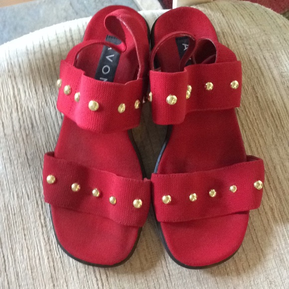 red sandals size 12